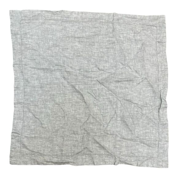 Pottery Barn Gray Linen Square Euro Sham 26x26 - Picture 1 of 6